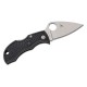 Spyderco Manbug Folding Knife - 1.9" VG10 Satin Leaf Shaped Pain Blade, Black FRN Handle