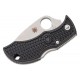 Spyderco Manbug Folding Knife - 1.9" VG10 Satin Leaf Shaped Pain Blade, Black FRN Handle