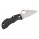 Spyderco Manbug Folding Knife - 1.9" VG10 Satin Leaf Shaped Serrated Blade, Black FRN Handle