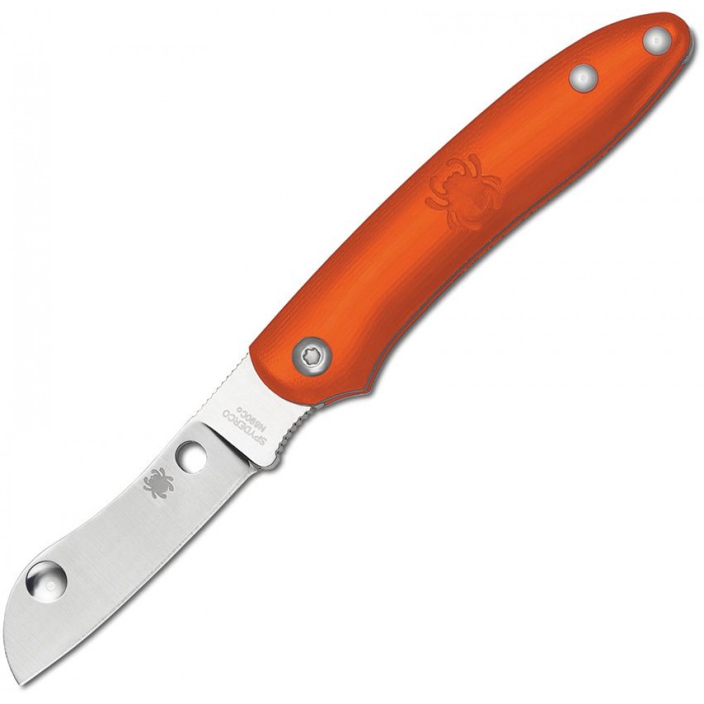 Spyderco Roadie UK EDC Slipjoint Folder 2.1" Plain Sheepsfoot Blade Orange Handle