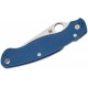 Spyderco Military 2 Compression Lock Folding Knife - 4" CPM-SPY27 Satin Plain Blade Cobalt Blue G10 Handle