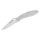 Spyderco Police Folding Knife - 4.125" VG10 Satin Plain Blade Stainless Steel Handle