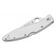 Spyderco Police Part Serrated Folding Knife - 4.125" VG10 Satin Blade Stainless Steel Handle