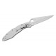 Spyderco Police Serrated Folding Knife - 4.125" VG10 Satin Blade Stainless Steel Handle