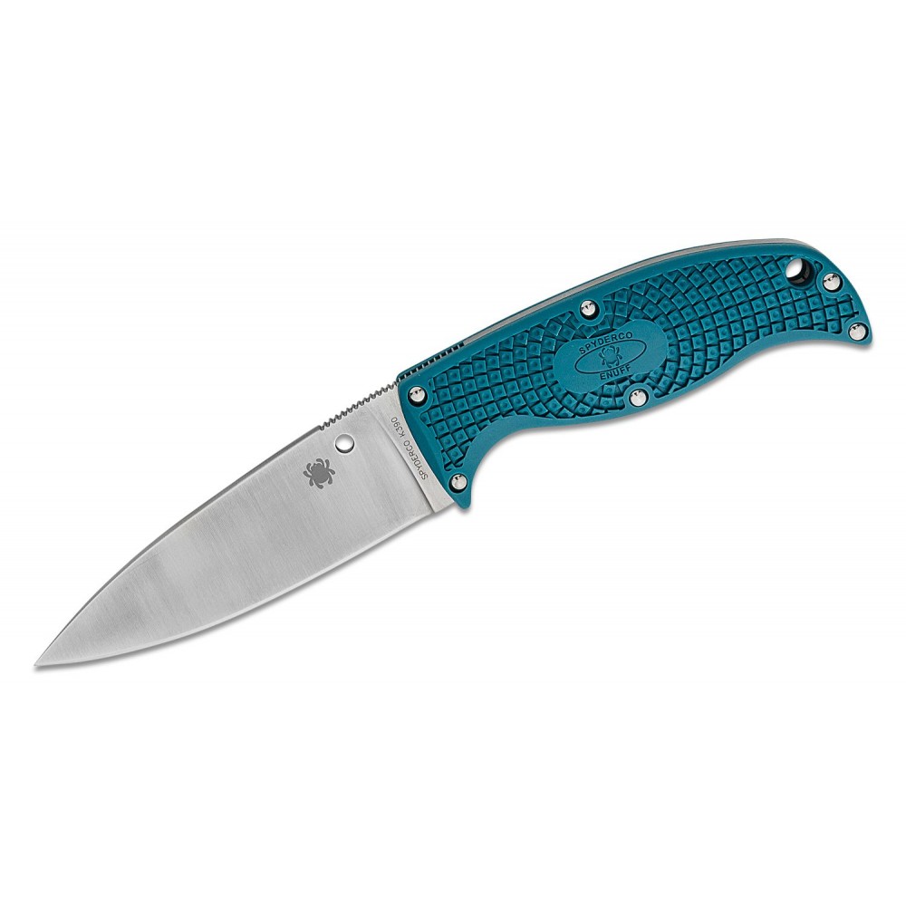 Spyderco Enuff 2 Knife - 3.93" K390 Leaf Shaped Blade Blue Handle