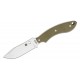 Spyderco Sjoerd Stok Bowie Knife - 2.95" Satin Plain Blade OD Green G10 Handle