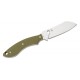 Spyderco Sjoerd Stok Drop Point Knife - 2.95" Blade OD Green G10 Handle