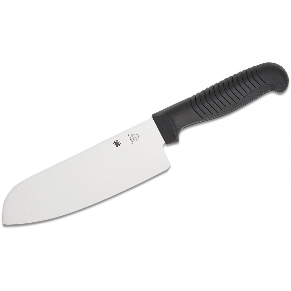 Spyderco Santoku Knife - 7" Blade Black Handle