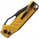 SRM Knives 238X-GY Folding Knife - 3.62" Black Blade Yellow G10 Handle