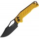 SRM Knives 238X-GY Folding Knife - 3.62" Black Blade Yellow G10 Handle