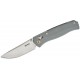 SRM Knives 255L-GK Ambi-Lock Folding Knife - 3.2" 10Cr15CoMoV Blade Grey G10 Handle