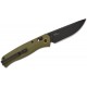 SRM Knives 255L-GP Ambi-Lock Folding Knife - 3.2" 10Cr15CoMoV Black PVD Blade Green G10 Handle