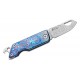 SRM Knives 6435-TL UK EDC Slipjoint Folding Pocket Knife - 1.61" Damascus Blade Damascus Pattern Titanium Handle