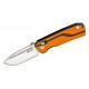 SRM Knives 7228-GJ Rubik Crossbar Lock Folding Knife - 2.72" D2 Tool Steel Blade Orange and Black G10 Handle