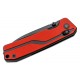 SRM Knives 7228L-GV Large Rubik Folding Knife - 3.62" Black VG-10 Blade Red and Black G10 Handle Crossbar Lock