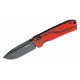 SRM Knives 7228L-GV Large Rubik Folding Knife - 3.62" Black VG-10 Blade Red and Black G10 Handle Crossbar Lock