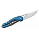 SRM Knives 9225-GI Mecha Folding Knife - 3.27" Blade Blue and Black G10 Handle