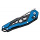 SRM Knives 9225-GI Mecha Folding Knife - 3.27" Blade Blue and Black G10 Handle