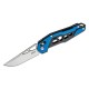 SRM Knives 9225-GI Mecha Folding Knife - 3.27" Blade Blue and Black G10 Handle