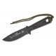 TOPS Knives Lite Trekker Fixed Blade Knife - 4.25" 1095 Black DP Blade Black Micarta Handle