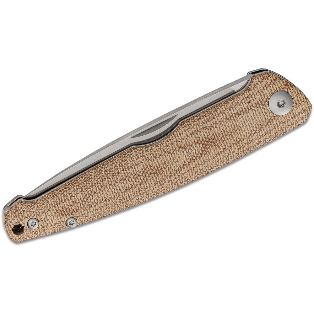 Viper Knives Vox Key Slipjoint Folding Knife - 3.25" M390 DP Blade Natural Canvas Micarta Handle