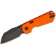 Vosteed Hedgehog Folding Knife - 2.99" S35VN Black Sheepsfoot Blade Orange Frag Aluminum Handle