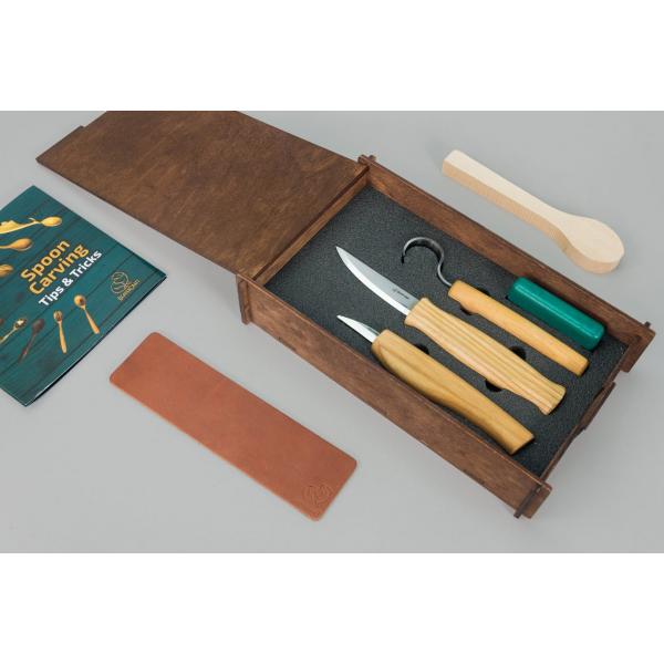 Beavercraft S L Box Left Handed Spoon Carving Gift Set