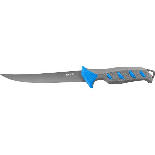 Buck Hookset 6 Saltwater Fillet Knife - 6 Flexible Blade, Blue and Grey  Reinforced Handle - Cyclaire Knives and Tools
